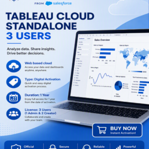 Tableau Cloud Standalone_3 User License_1 Year Duration