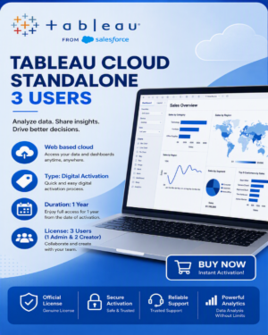 Tableau Cloud Standalone_3 User License_1 Year Duration