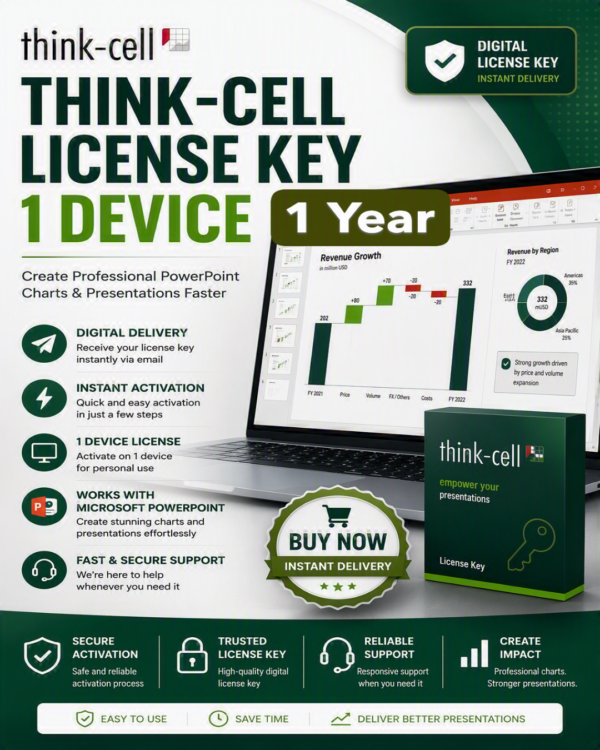 Think-cell Key License 1Year 1Device